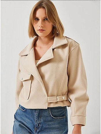 Veste en laine à poche unique lucci