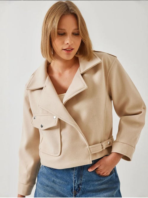 Veste en laine à poche unique lucci - Kiabi Veste en laine à poche unique lucci - Kiabi