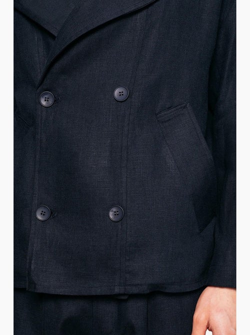 Veste en lin boutonnée giesto - Kiabi