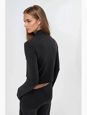 Veste en maille ajustée avec fermeture éclair busem