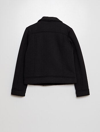 Veste en maille avec ouverture zippée asymétrique