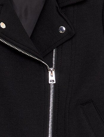 Veste en maille avec ouverture zippée asymétrique