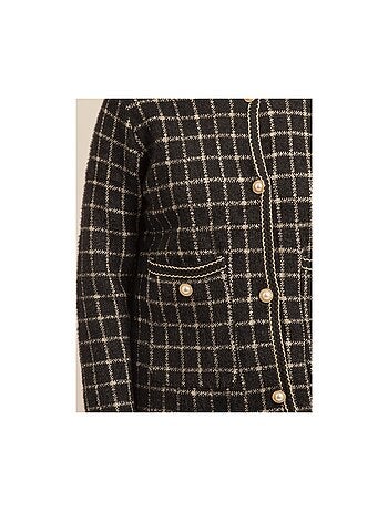 Veste en maille carreaux urvina