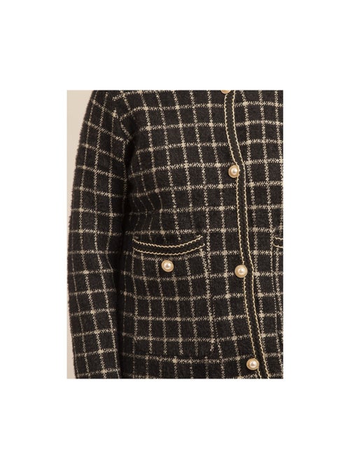 Veste en maille carreaux urvina - Kiabi Veste en maille carreaux urvina - Kiabi