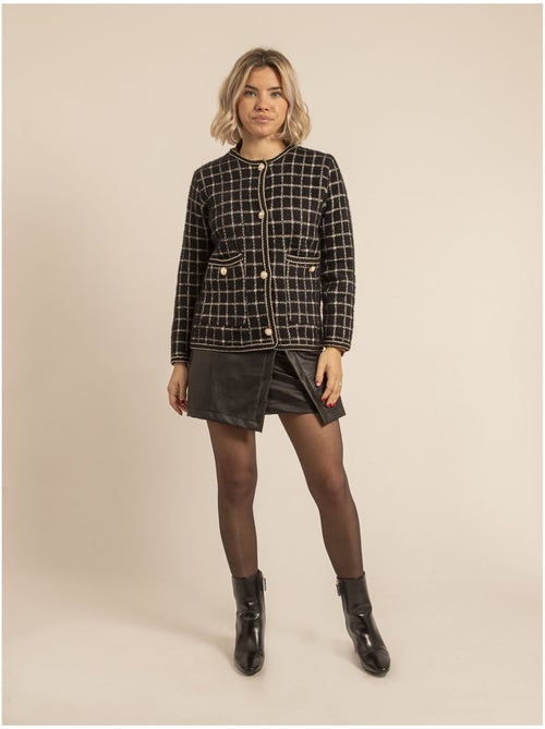 Veste en maille carreaux urvina - Kiabi Veste en maille carreaux urvina - Kiabi