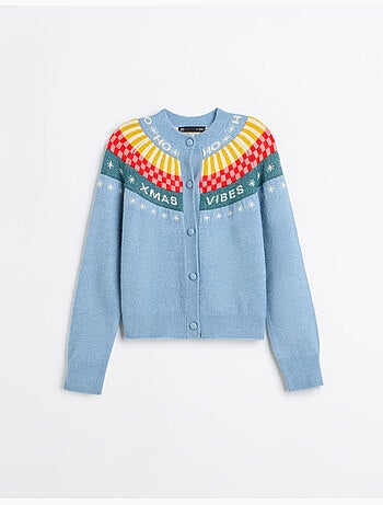 Veste en maille de noël, mo fashion
