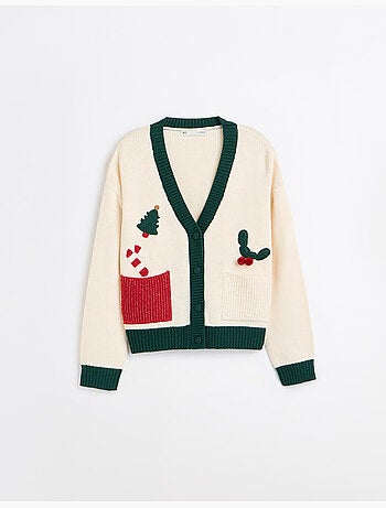 Veste en maille de noël, mo fashion