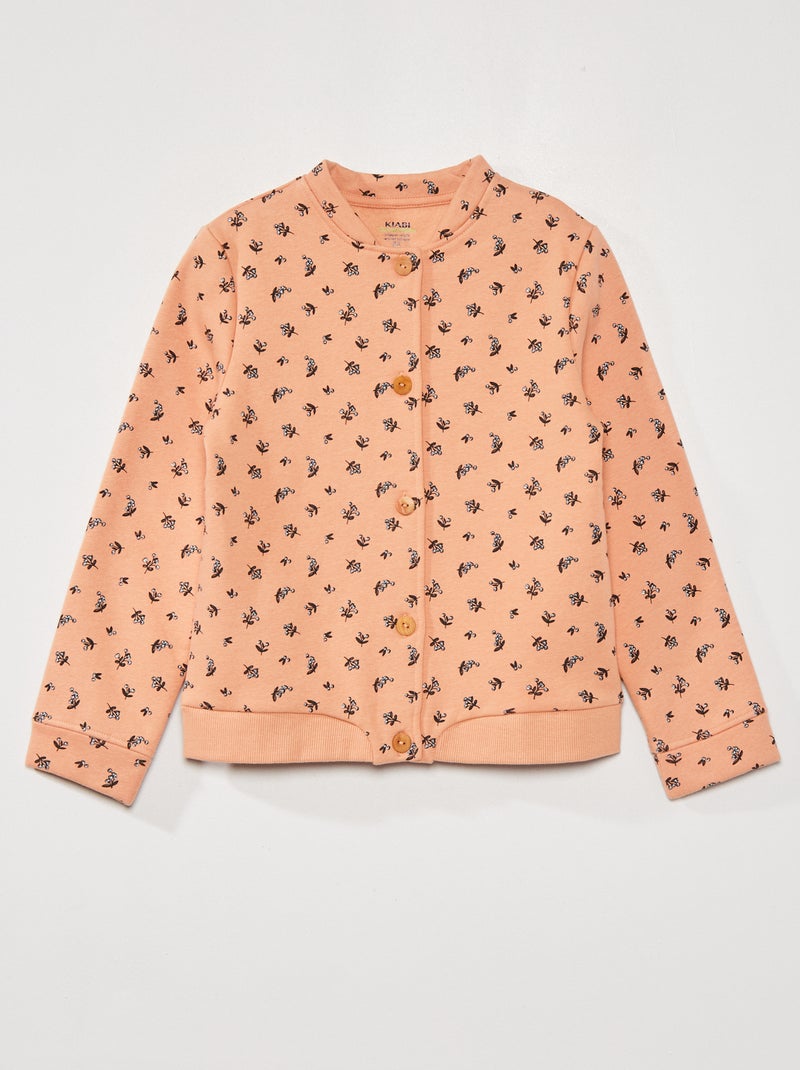 Veste en molleton imprimée Rose - Kiabi