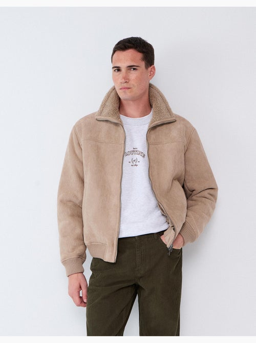 Veste en peau lainée, mo fashion - Kiabi
