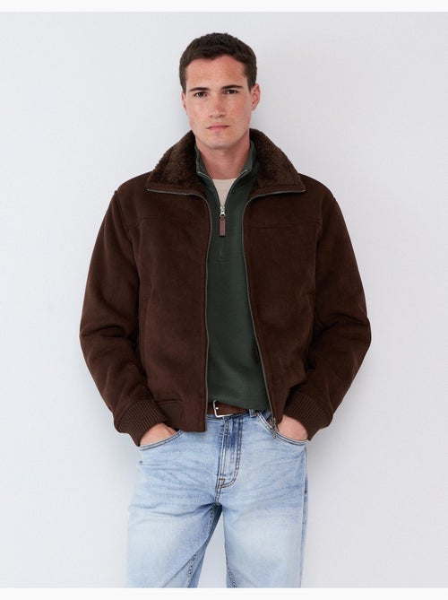 Veste en peau lainée, mo fashion - Kiabi