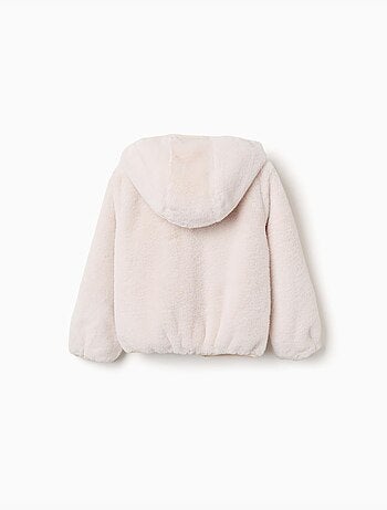 Veste en peluche à capuche et poches