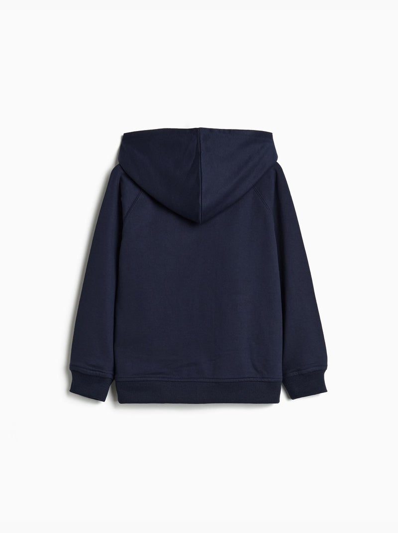 Veste en peluche à capuche, mo fashion Bleu - Kiabi