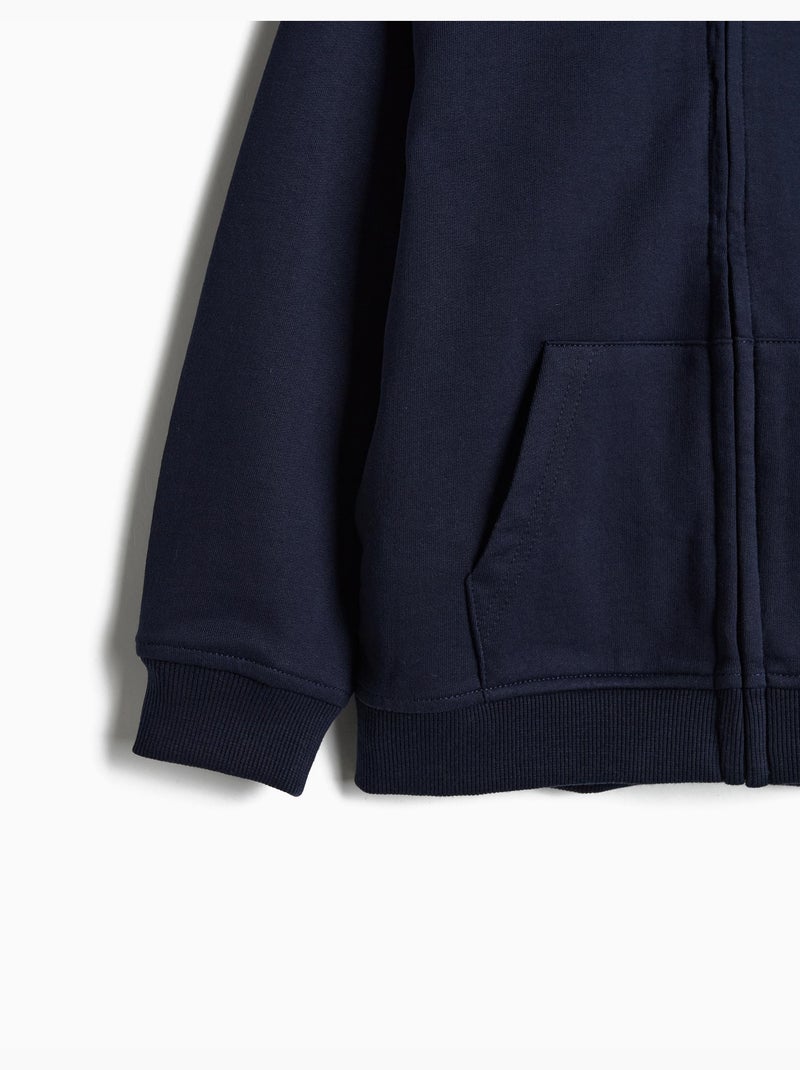 Veste en peluche à capuche, mo fashion Bleu - Kiabi