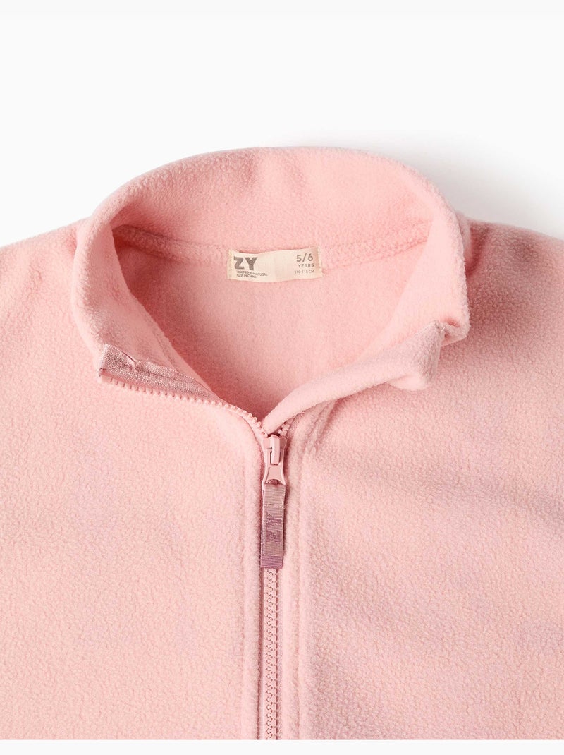 Veste en polaire à col montant Rose clair - Kiabi