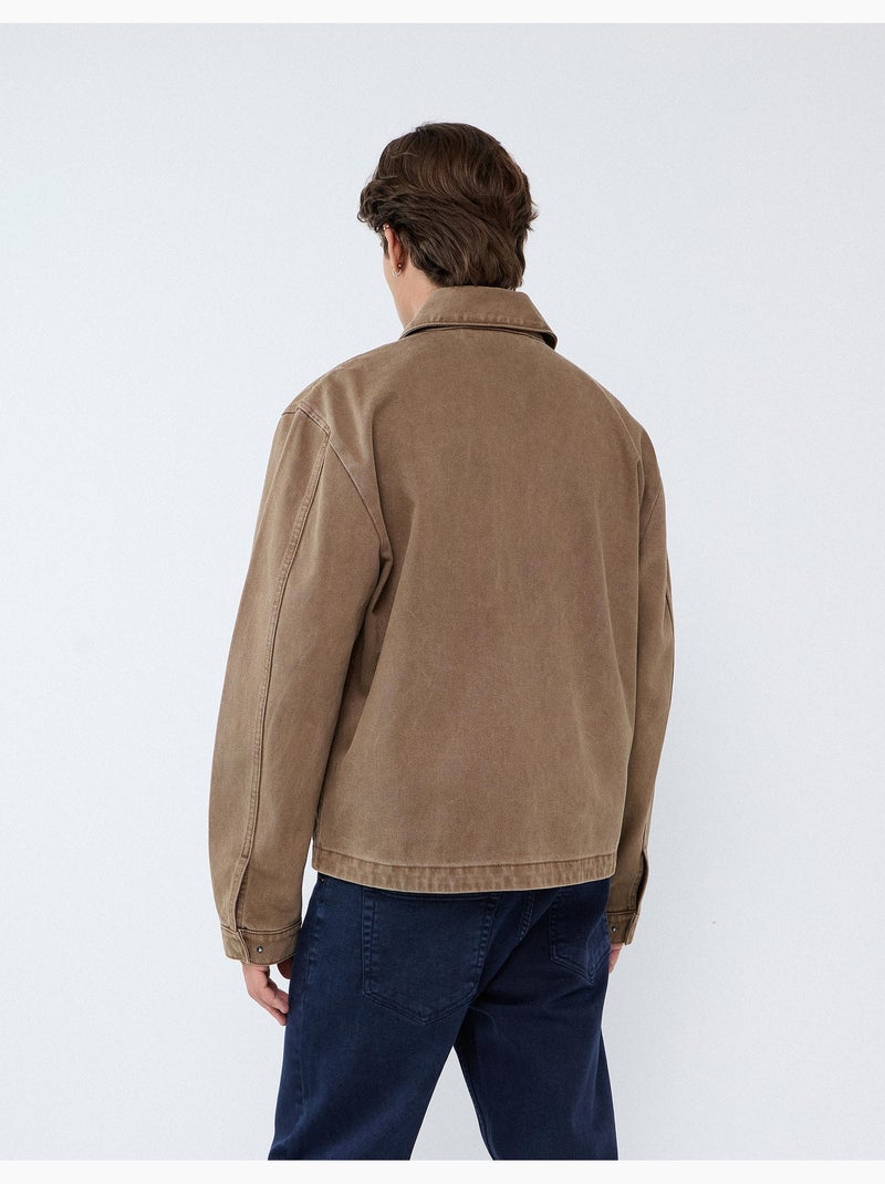 Veste en sergé, mo fashion Beige - Kiabi