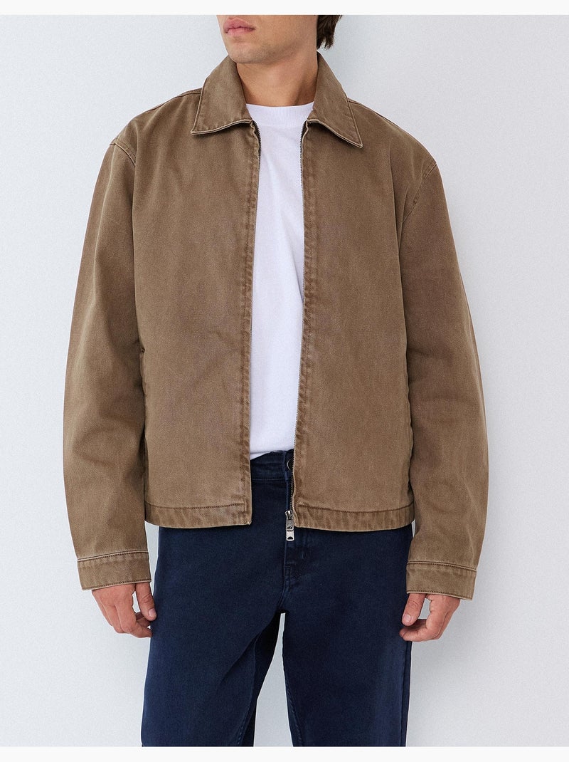 Veste en sergé, mo fashion Beige - Kiabi
