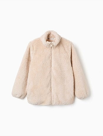 Veste en sherpa avec fermeture éclair