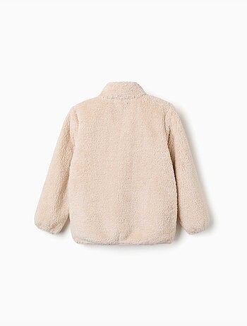 Veste en sherpa avec fermeture éclair
