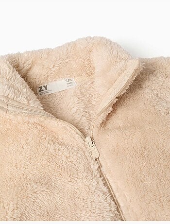 Veste en sherpa avec fermeture éclair
