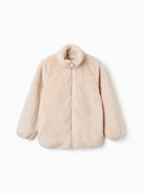 Veste en sherpa avec fermeture éclair - Kiabi