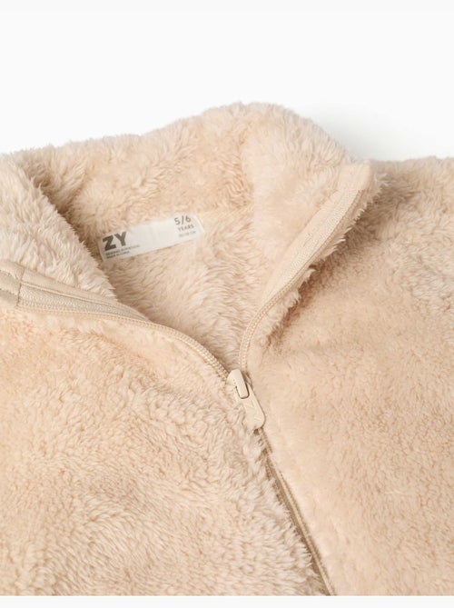 Veste en sherpa avec fermeture éclair - Kiabi