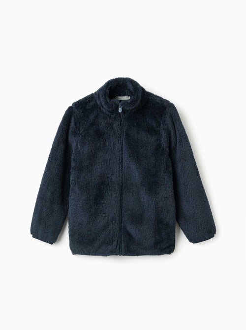 Veste en sherpa avec fermeture éclair - Kiabi