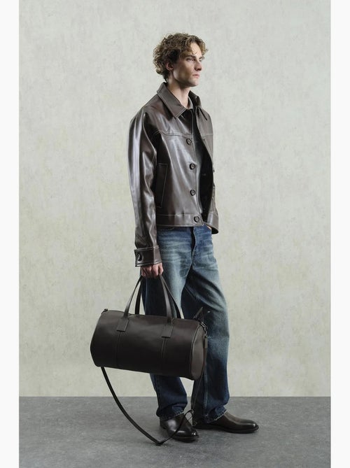 Veste en simili cuir boutonnée giesto - Kiabi