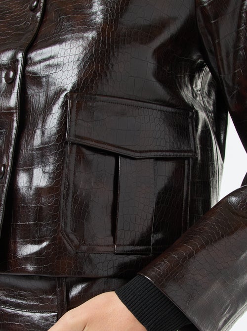 Veste en simili imitation 'peau de serpent' - Kiabi