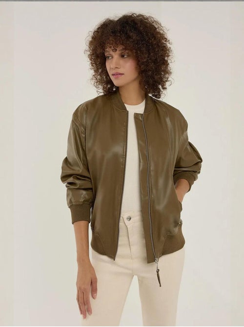 Veste en similicuir coupe décontractée hiccup - Kiabi Veste en similicuir coupe décontractée hiccup - Kiabi