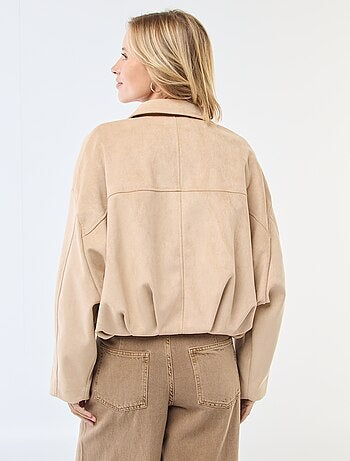 Veste en suédine unie