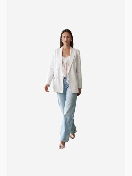Veste en tencel, coton et lin dilvin - Kiabi Veste en tencel, coton et lin dilvin - Kiabi