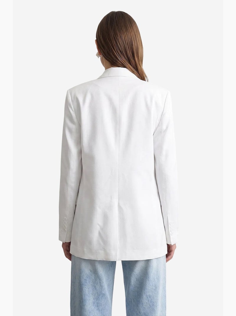 Veste en tencel, coton et lin dilvin Blanc - Kiabi