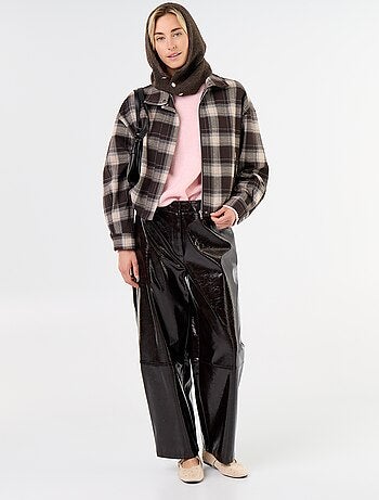 Veste en textile à carreaux