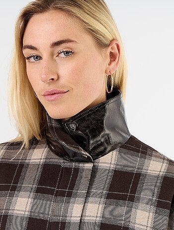 Veste en textile à carreaux