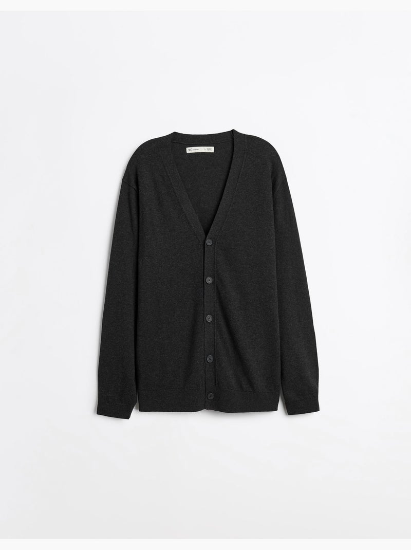 Veste en tricot avec cachemire, mo fashion Gris - Kiabi