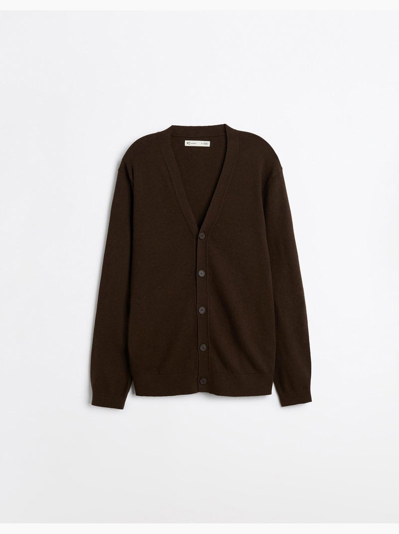 Veste en tricot avec cachemire, mo fashion Marron - Kiabi