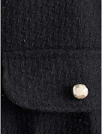 Veste en tweed à col rond avec poche hiccup