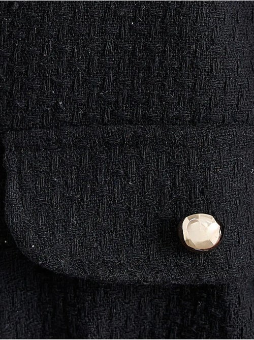 Veste en tweed à col rond avec poche hiccup - Kiabi