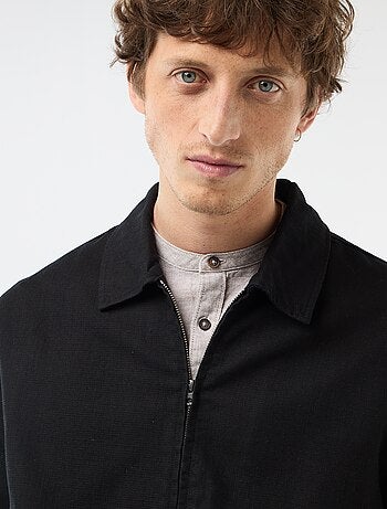 Veste en twill zippée unie