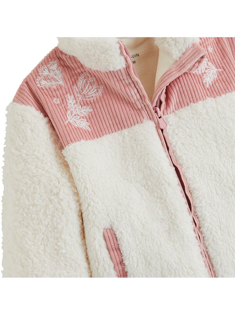 Veste enfant en sherpa cléo Rose - Kiabi