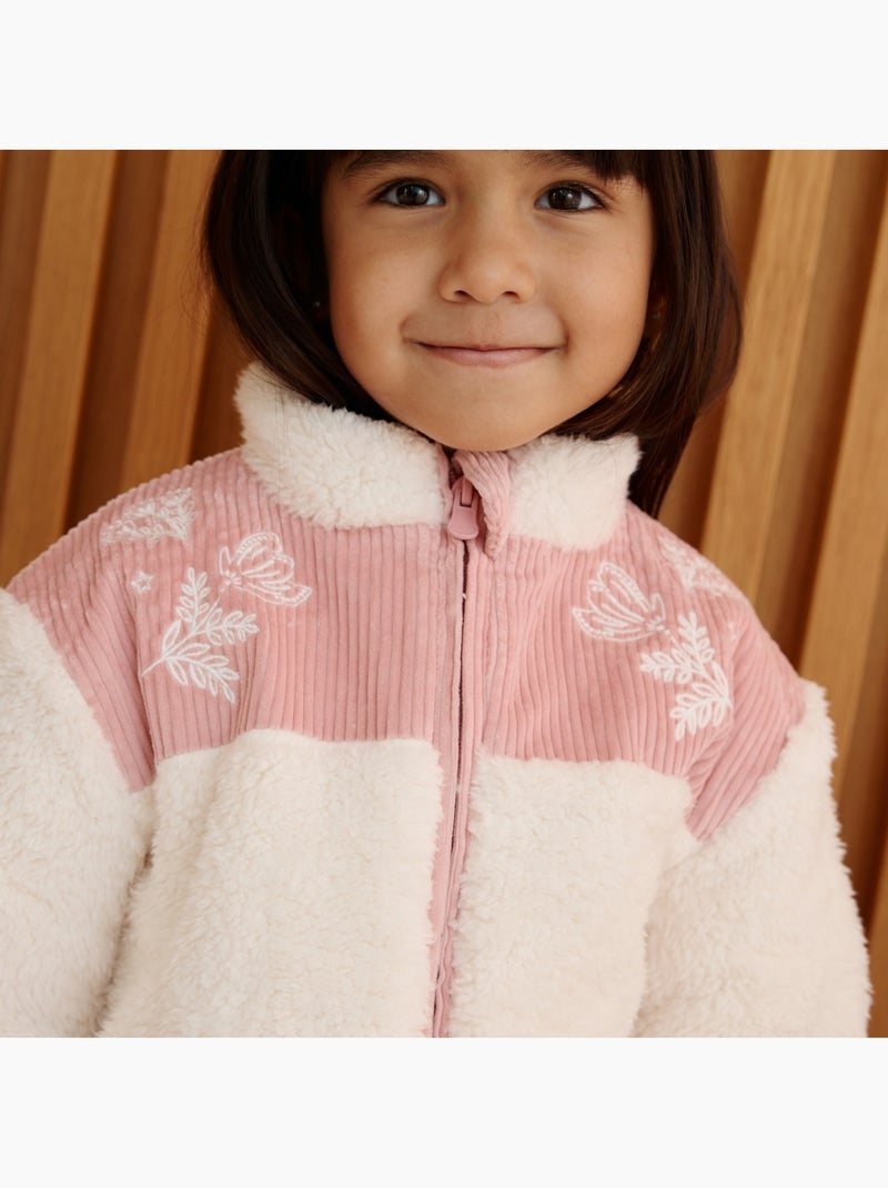 Veste enfant en sherpa cléo Rose - Kiabi