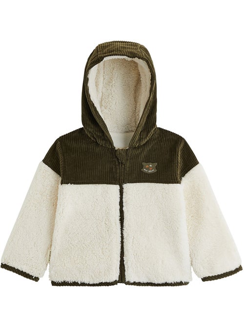 Veste enfant intérieur polaire avec capuche ginkgo - Kiabi Veste enfant intérieur polaire avec capuche ginkgo - Kiabi