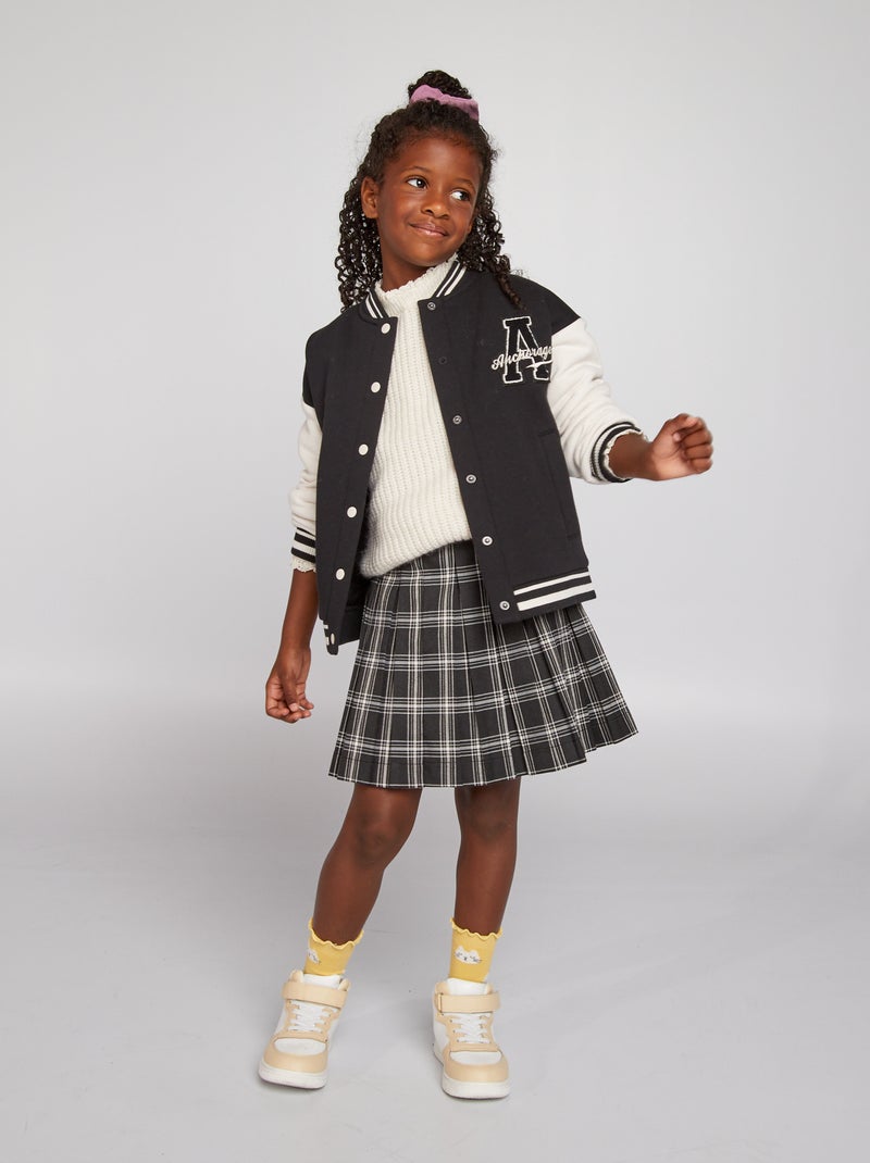 Veste esprit campus Noir - Kiabi
