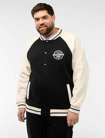 Veste esprit universitaire manches raglan