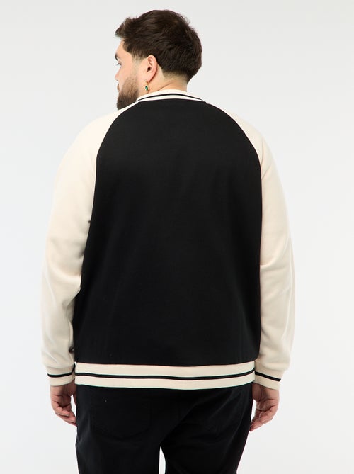 Veste esprit universitaire manches raglan - Kiabi