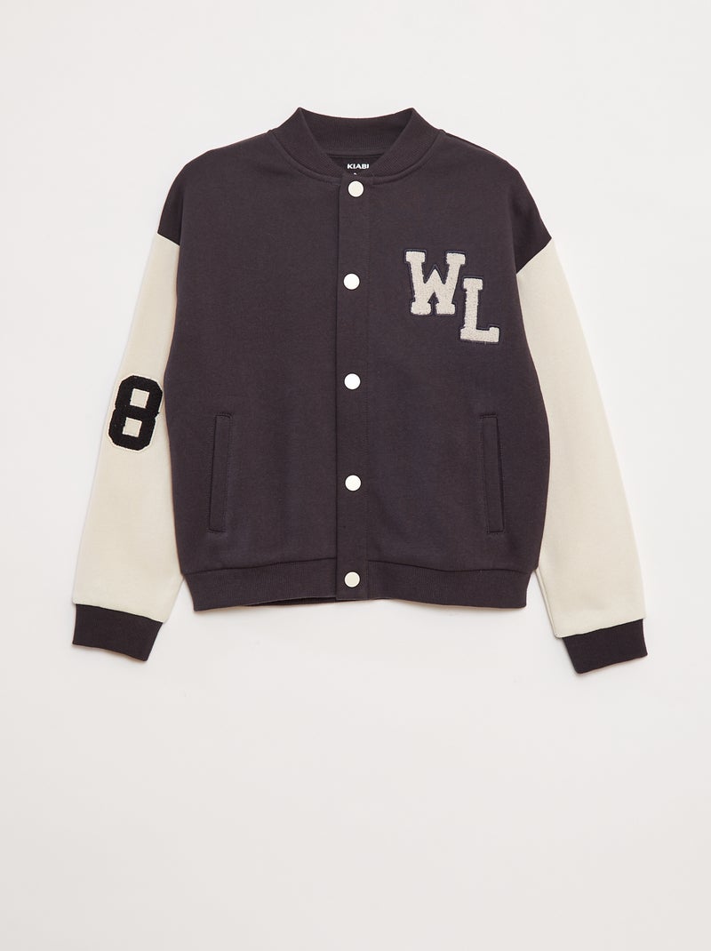 Veste esprit université américaine Noir - Kiabi