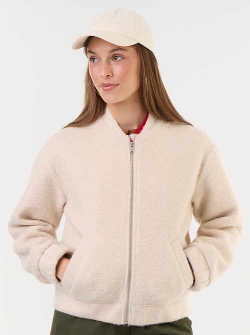 Veste faux lainage - Kiabi