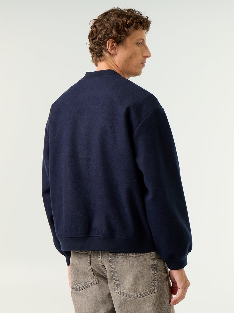 Veste faux lainage Bleu - Kiabi