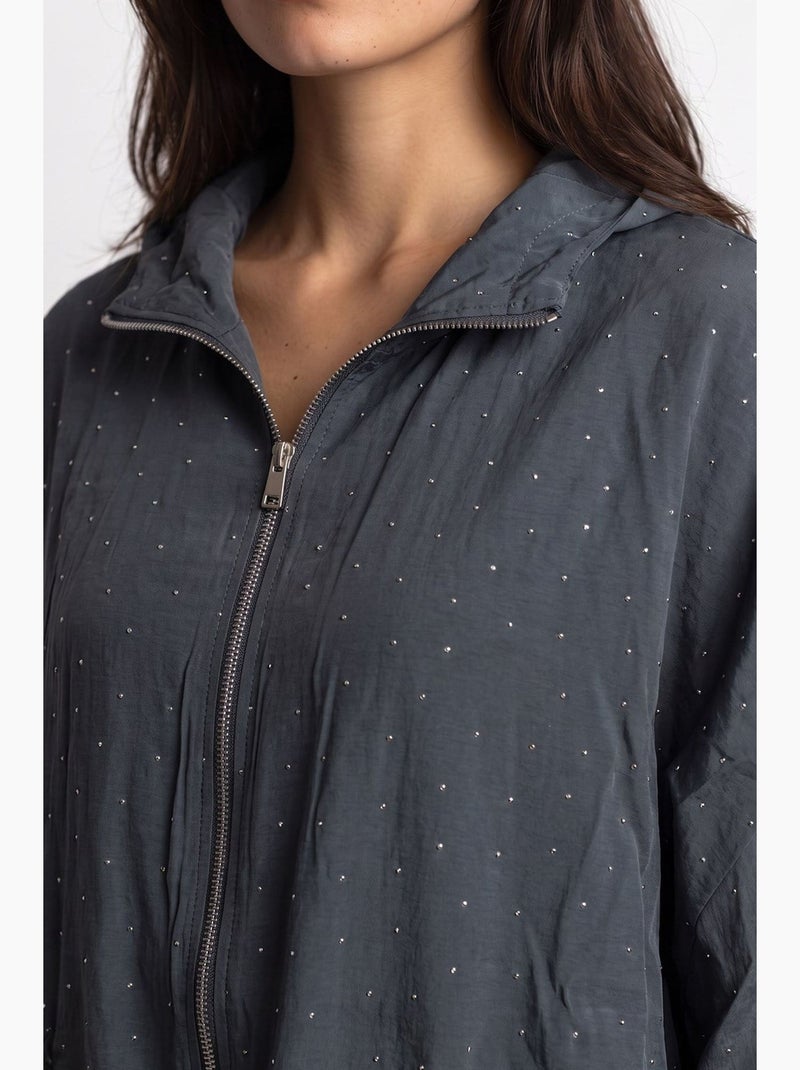 Veste femme mixray Gris Noir - Kiabi