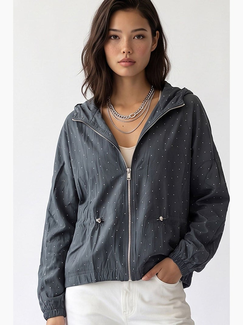 Veste femme mixray Gris Noir - Kiabi